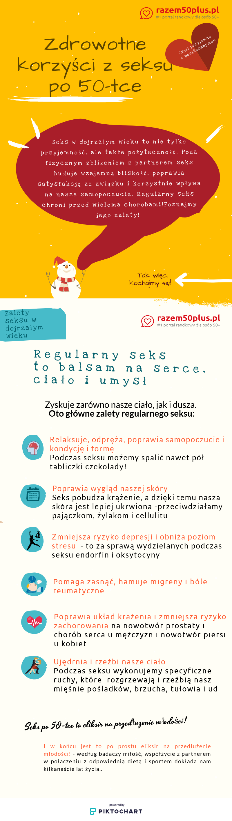 Korzyści z seksu po 50-tce [INFOGRAFIKA]